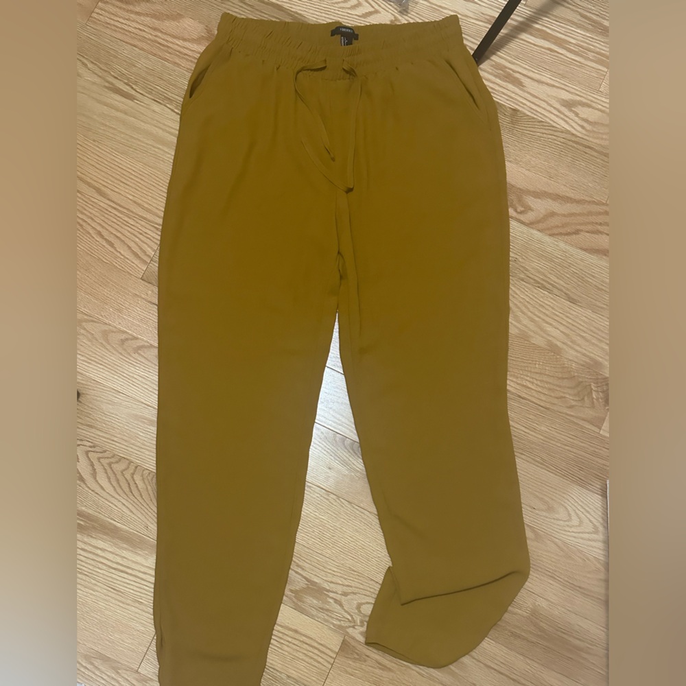 Light weight mustard trouser pants